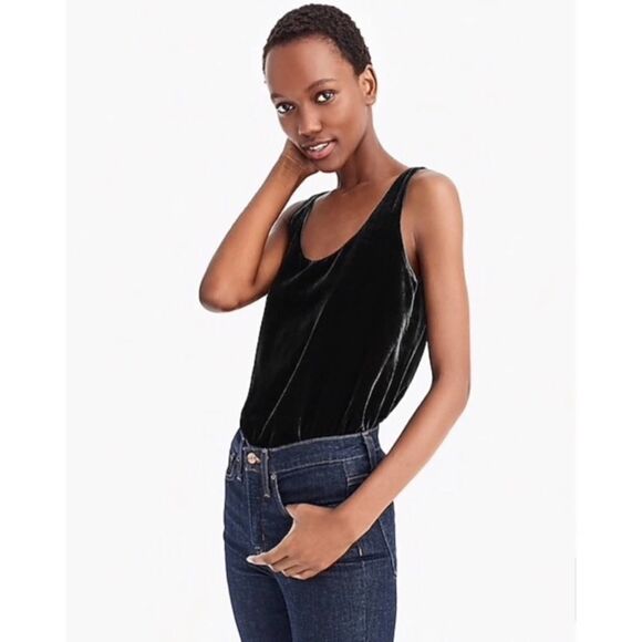 J. Crew Tops - J. Crew Velvet Black Sleeveless Tank Size 4